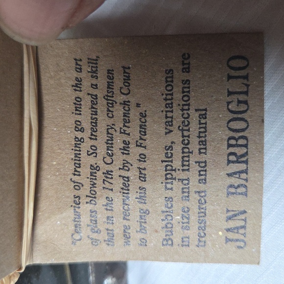 Jan Barboglio Pair Artistic Glass margarita Postre Chalice with Rustic Accents - Picture 5 of 5